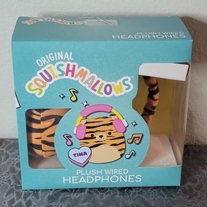 Squishmallows Tina the Tiger Plush Wired Headphones
